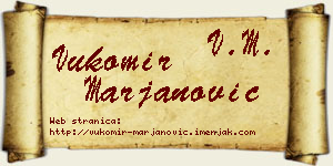 Vukomir Marjanović vizit kartica